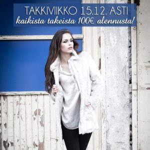 Alevinkki: Fashionstoressa takit -100€